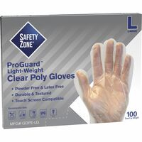 Gloves- Clear/PE/Large