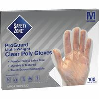 Gloves- Clear/PE/Medium