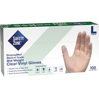 Gloves- Vinyl USX LG CLR 100B