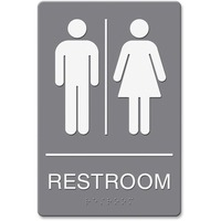Sign-  Blck Gray Restroom