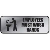 Sign-  Wash Hands / silver