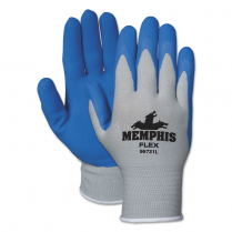 Gloves- Nylon Blue/Gry LG 12ea