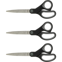 Scissors- 8in Easy Grip 3pk