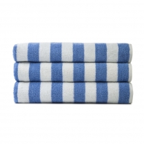 35X70 Golden Jewel Blue Cabana Striped Pool Towel