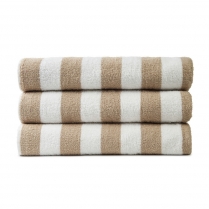 Beige Striped Pool Towel