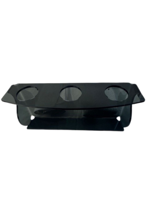 32 oz Wide Mouth Triple Bottle Holder in smoke finish, ideal for fitness centers, gyms, and sports facilities.