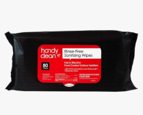 Handyclean Rinse-Free Sanitizing Wipes 80Pck/12 Pck per case