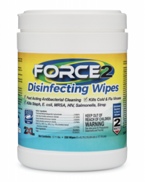 Force2 Disinfectant Wipes 2XL407  220 wipes per can I 12/cse