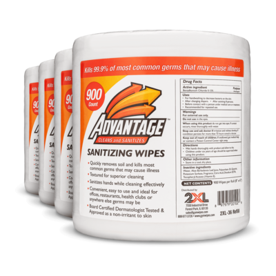 Advantage Sanitizing Wipes 2XL36 | 900 ct | 4 rolls/case