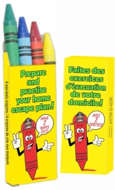 4 Pack Multi Colour Crayon - Practise Your Escape Plan 50/PK