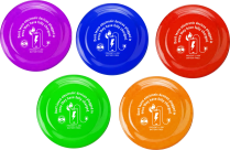 9" Plastic Flying Disc 25/pkg. (5 of each colour)