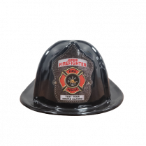 Junior Fire Chief Helmet Black with sticker 100/pkg
