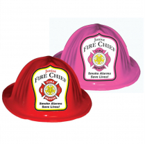 50 Red & 50 Pink Junior Fire Chief Helmets /100