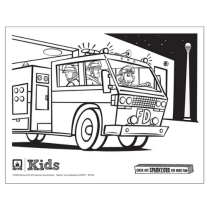 Sparky Fire Truck Colouring Pad (Pads of 100)