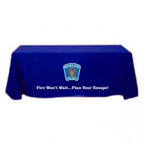 6' Royal Blue Customized Tablecloth