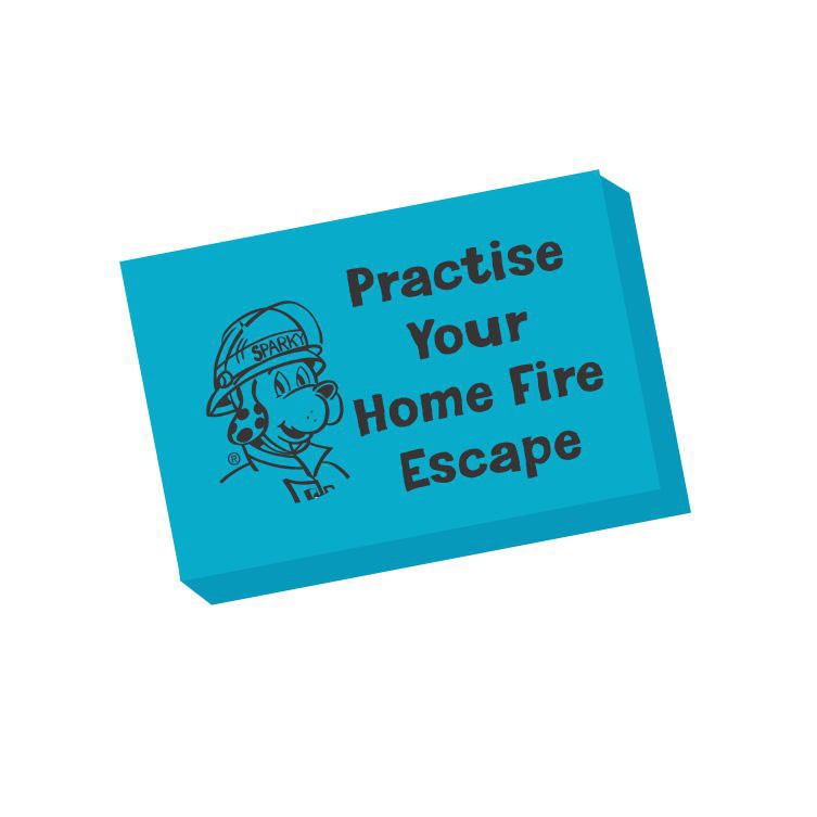 Sparky Practise Your Home Fire Escape Eraser Fire Marshal's Public Fire