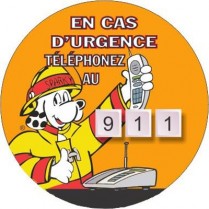 In An Emergency Call 9-1-1 French Sticker (2-1/2") 100/RL