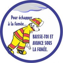 To Escape From Smoke French Stickers (2-1/2") 100/RL