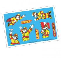 Sparky Sticker Sheet - Blue 100/Pkg.