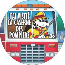I Visited The Fire Station French Sticker (2-1/2") -100/RL