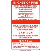 In Case of Fire - 911 Stickers 10/PK