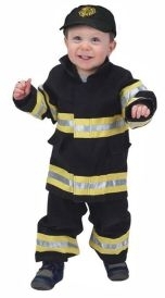 Toddler Firefighter Costume (Black) - Size 18 months