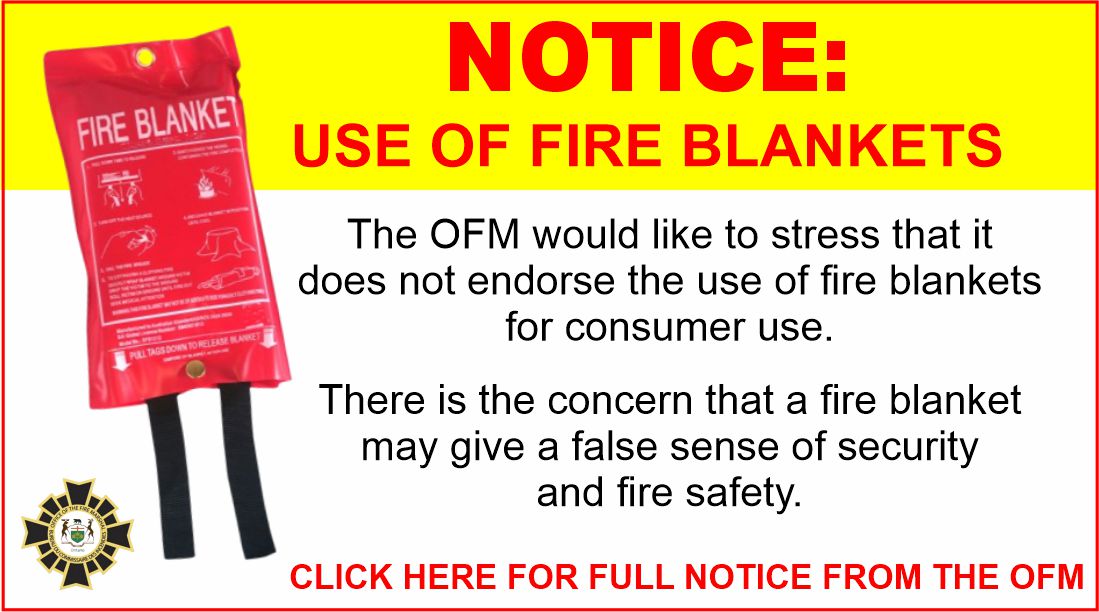 Fire Blanket message from OFM