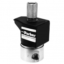 PARKER,SKINNER,DIRECT ACTING,3W,N/O,SS,1/4",BUNA,EXH.ADAPTOR
