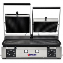 OMCAN Elite Series 10" x 19" Double Panini Grill with Groove