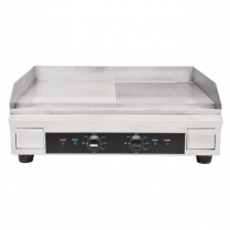 OMCAN Stainless Steel Griddle with Half-Smooth and Half-Ribb
