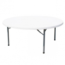 OMCAN 71-inch Solid Round Folding Table