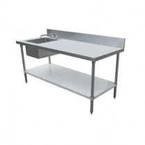 OMCAN 30" x 60" All Stainless Steel Table with Left Sink and