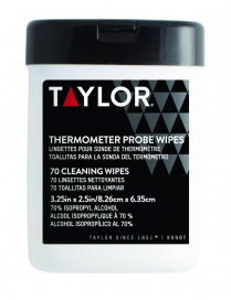 Taylor Disposable Thermometer Probe Wipes Tub (17 per Tub)