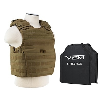 NcStar VISM BLACK Tactical MOLLE Operator Plate Carrier Body Armor Chest Rig SM