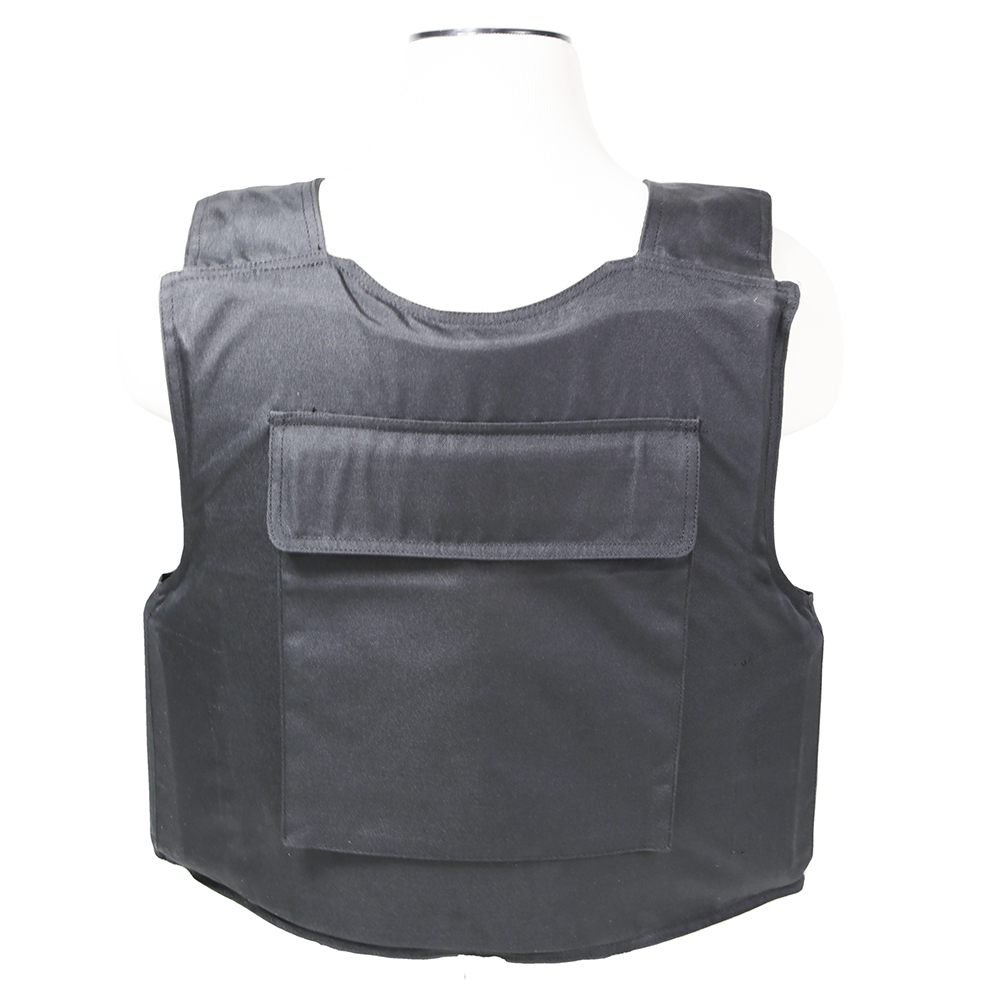 Black Outer Carrier Vest with four Level IIIA Ballistic panels