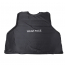 Black Outer Carrier Vest with four Level IIIA Ballistic panels