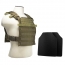 Fast Plate Carrier w/UHMWPE Curved 10"X12' Level IIIA Shooter's Cut 2X Hard Ballistic Plates [Small-2XL]