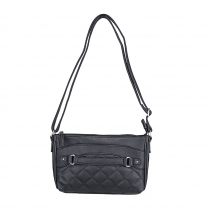 Quilted Crossbody Bag- Black