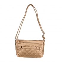 Quilted Crossbody Bag- Brown