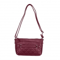 Quilted Crossbody Bag- Red