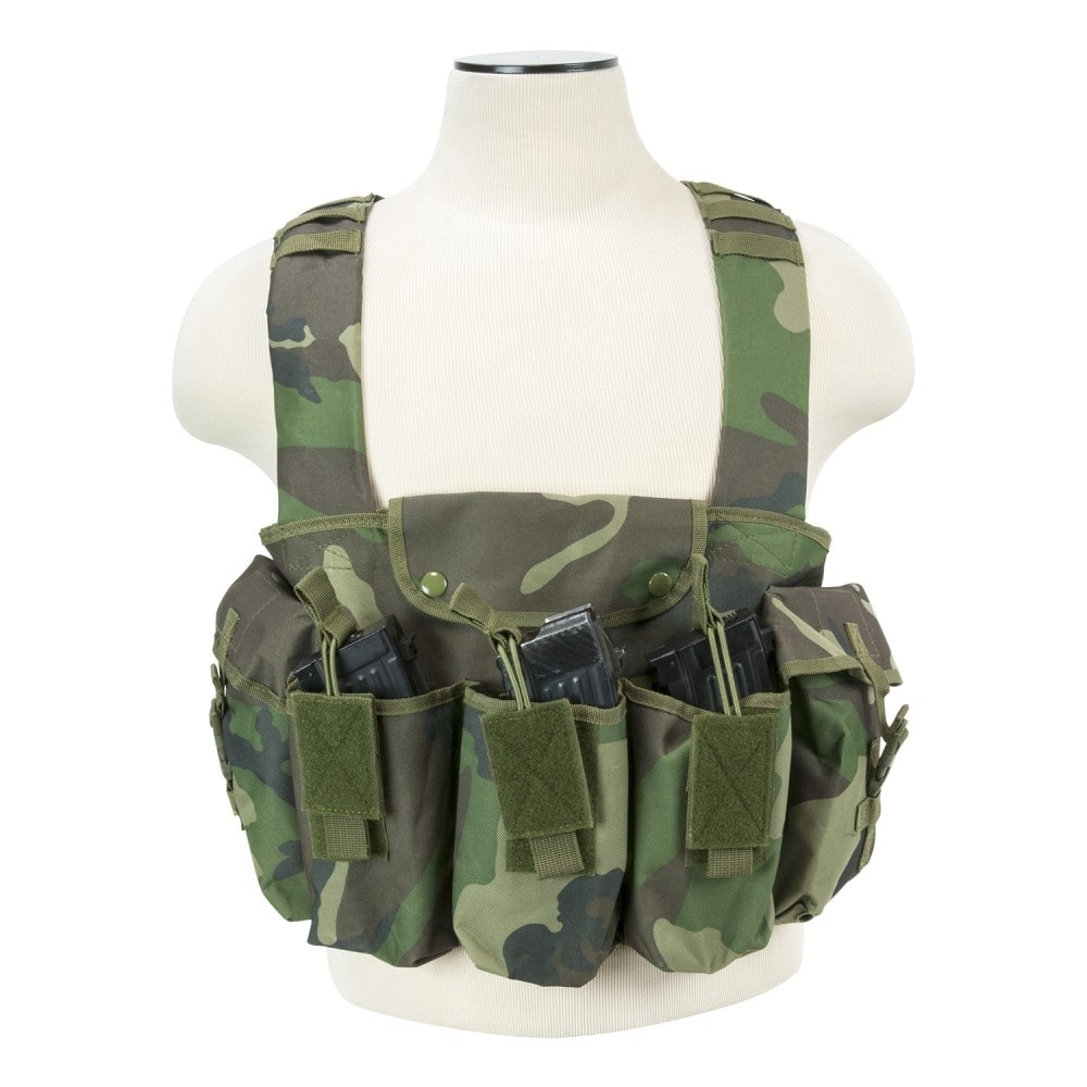 NcStar CVAKCR2921 GRAY Tactical Chest Rig w/3 Double Magazine Pouches 