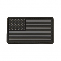 USA Flag Patch PVC Black