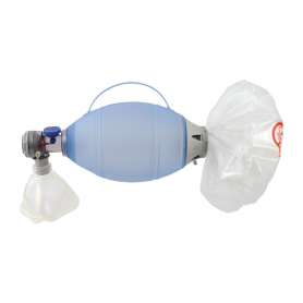 Ambu® Adult Oval Silicone Resuscitator with Patient Valve, O2 Reservoir and Transparent Silicone Face Mask, Size 5