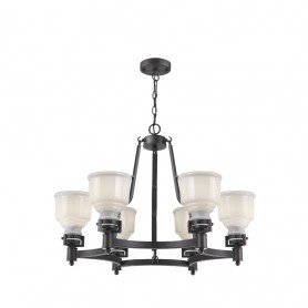 Franklin 6 Light  Black Chandelier