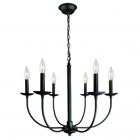 WROUGHT IRON COLL 6LT CHAND