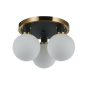 GEM 3-LIGHT SEMI-FLUSH (WHITE GLASS)