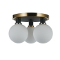 GEM 3-LIGHT SEMI-FLUSH (WHITE GLASS)