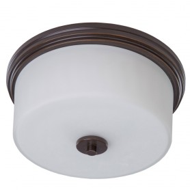 Russell Hill 2 Light  Oil Rubbed Bronze Flush Mount