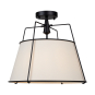 PULLMAN LINEN SHADE SEMI FLUSH