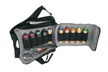 spray paint holder backpack